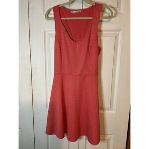 Maurices Coral Pink Orange Skater Fit & Flare Dress Size Large